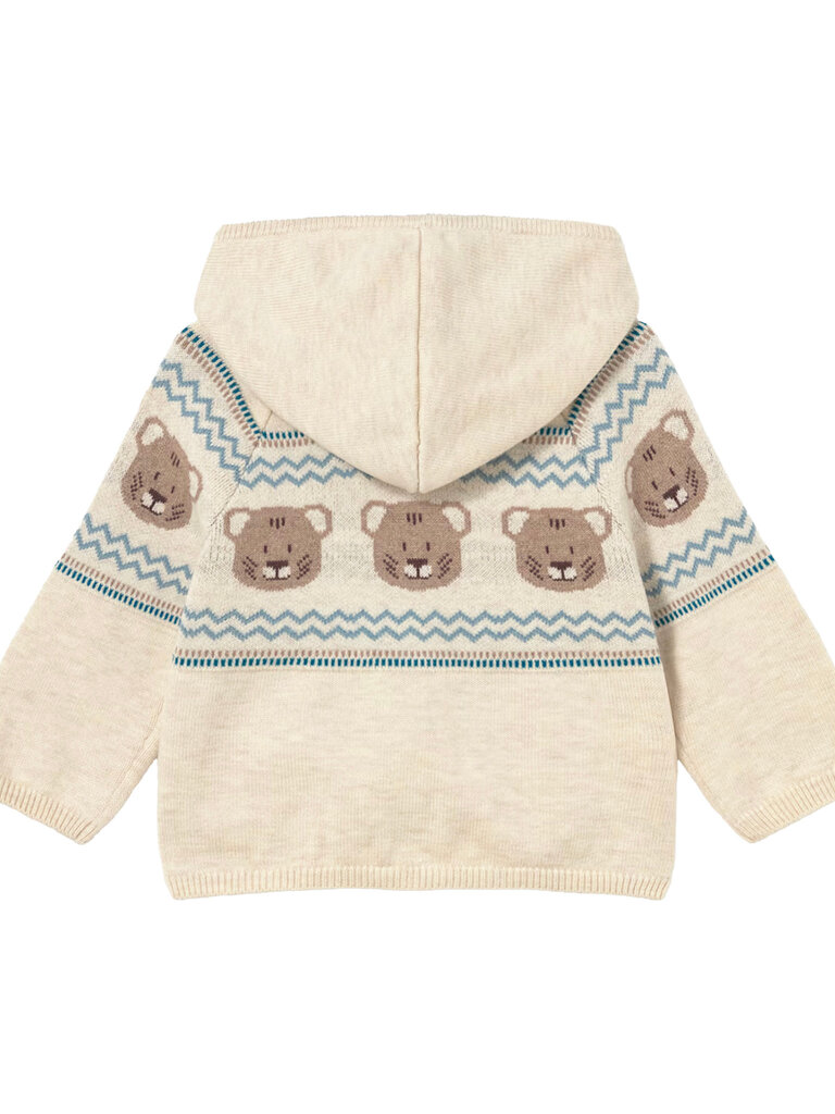 Mayoral Baby Boys Teddy Bear Knit Zip-Up Sweater