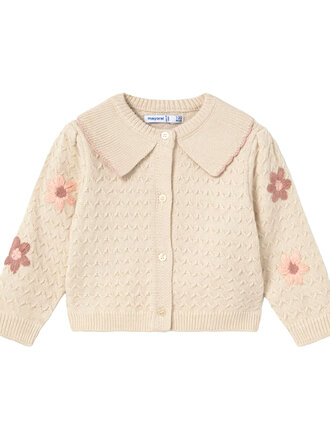 Mayoral Baby Floral Knit Cardigan