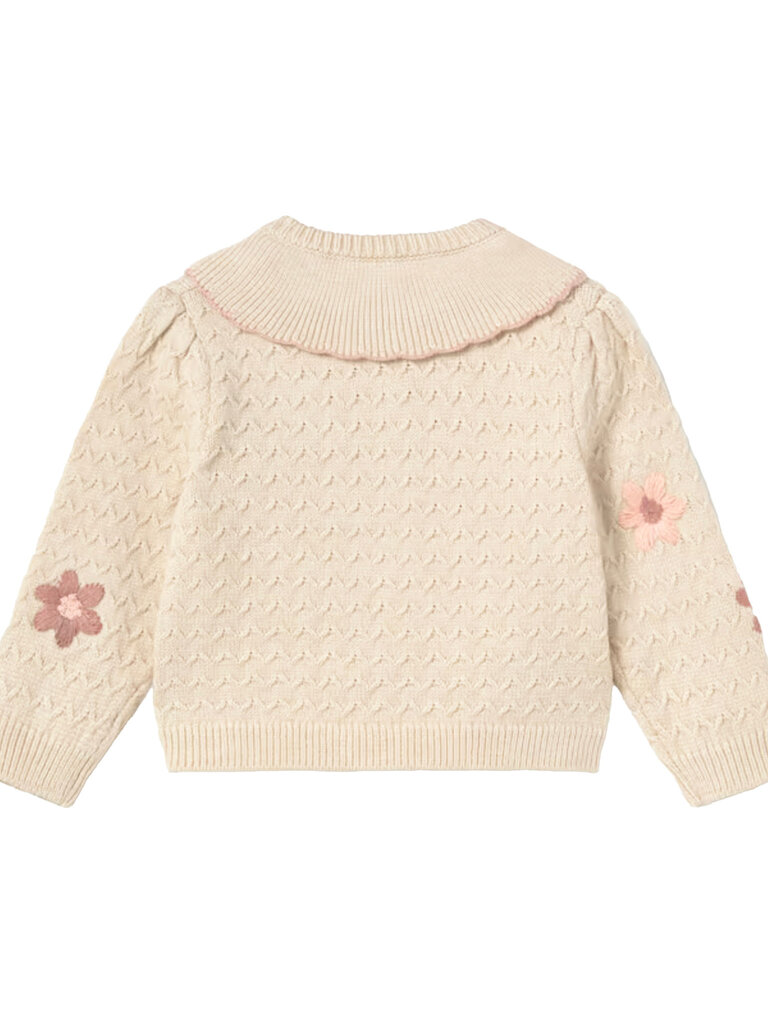 Mayoral Baby Floral Knit Cardigan