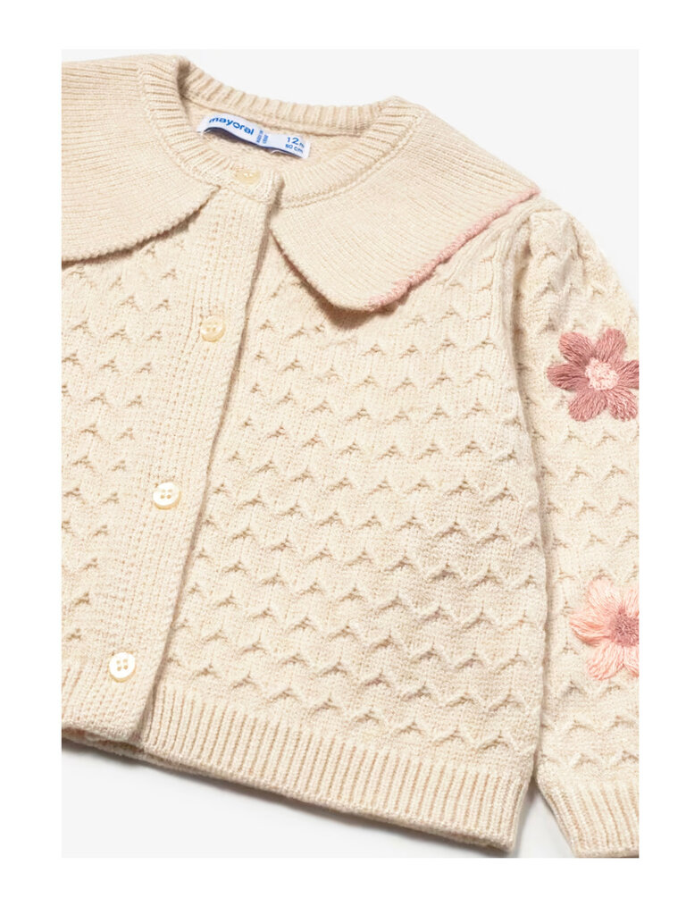 Mayoral Baby Floral Knit Cardigan