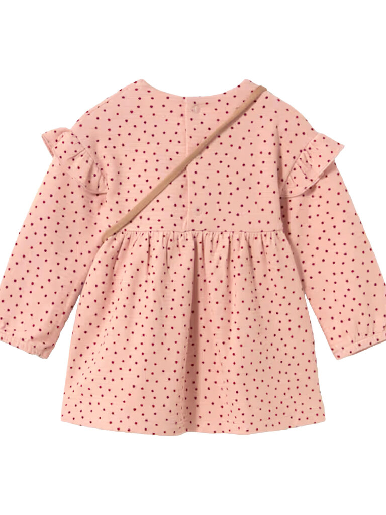Mayoral Pink Polka Dot Dress w Bag