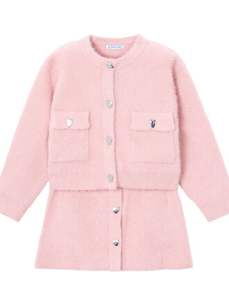 Mayoral Pink Cardigan & Skirt Set