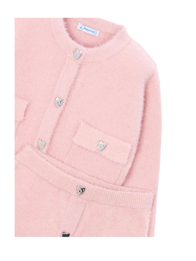 Mayoral Pink Cardigan & Skirt Set