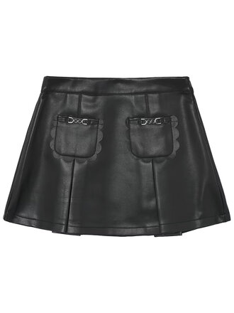 Mayoral Girl Black Leather Skirt