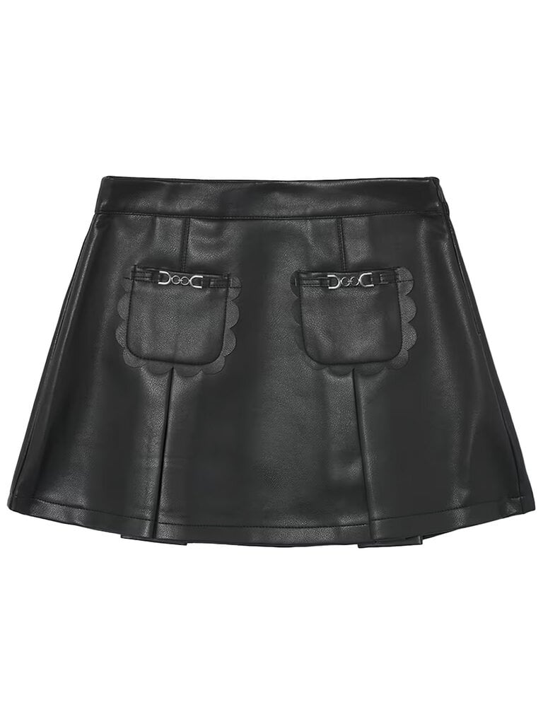 Mayoral Girl Black Leather Skirt