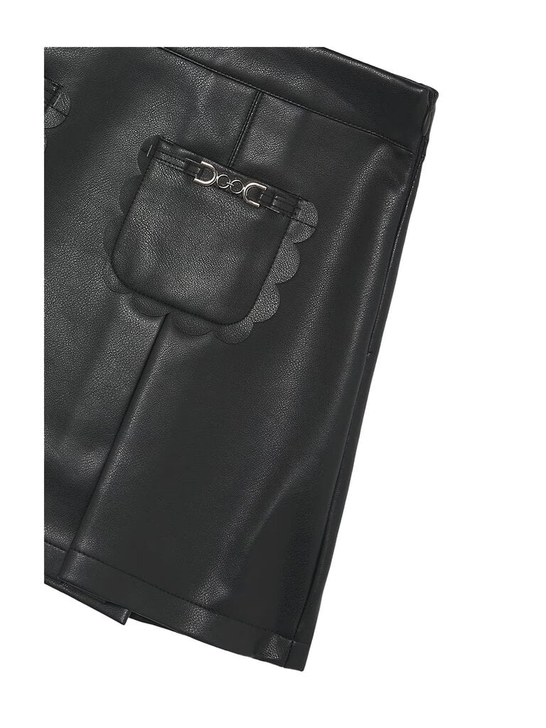 Mayoral Girl Black Leather Skirt