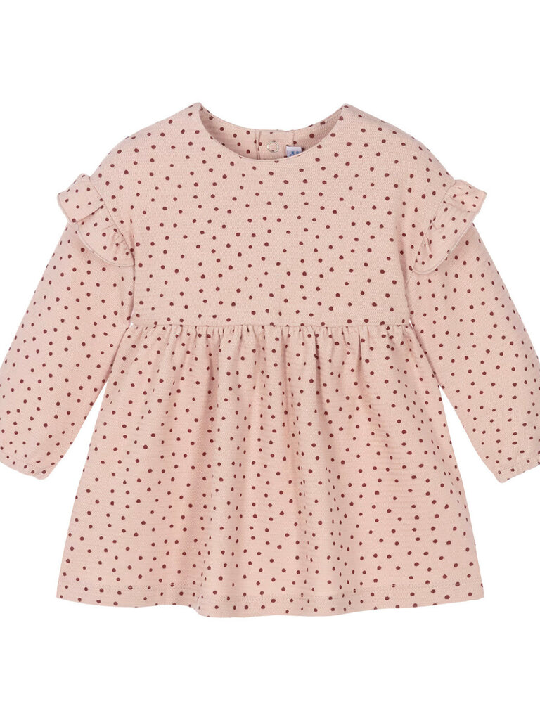 Mayoral Pink Polka Dot Dress w Bag