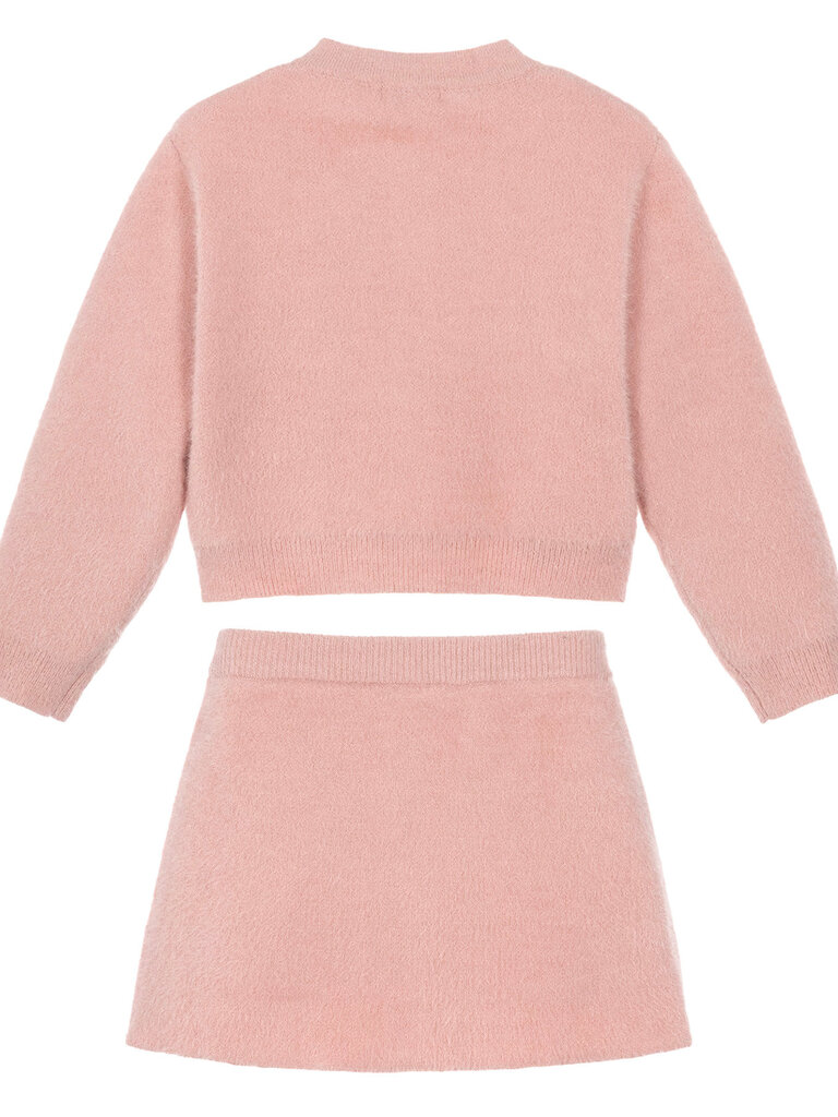 Mayoral Pink Cardigan & Skirt Set