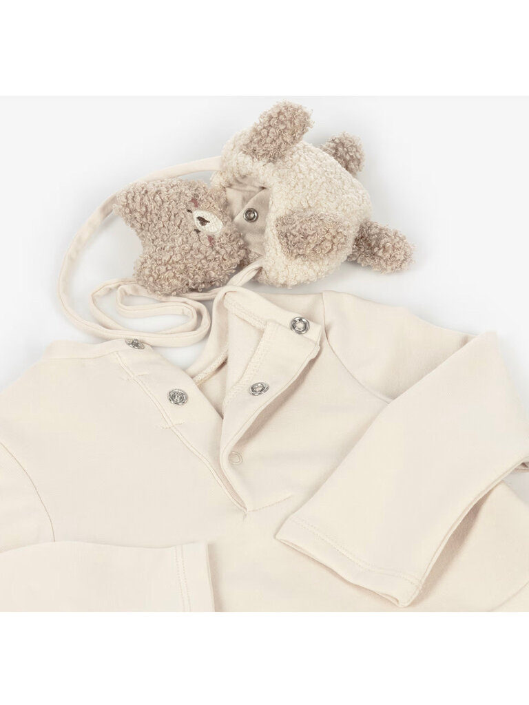 Mayoral Baby Ivory Sherpa Dress w Bag
