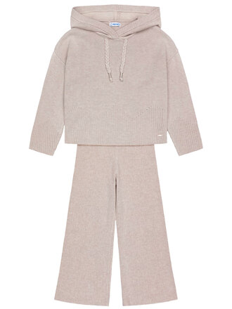 Mayoral Girls Oatmeal Knit Jogger Set