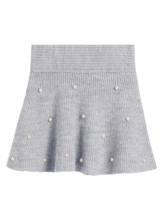 Mayoral Girls Grey Pearl Knit Skirt