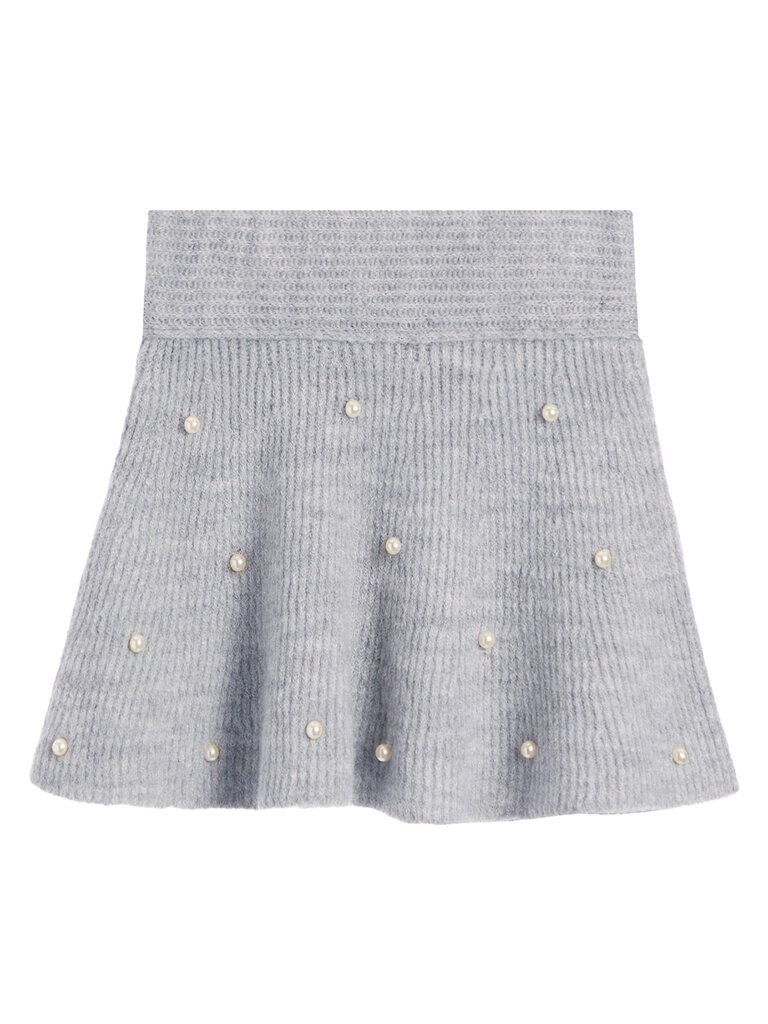 Mayoral Girls Grey Pearl Knit Skirt