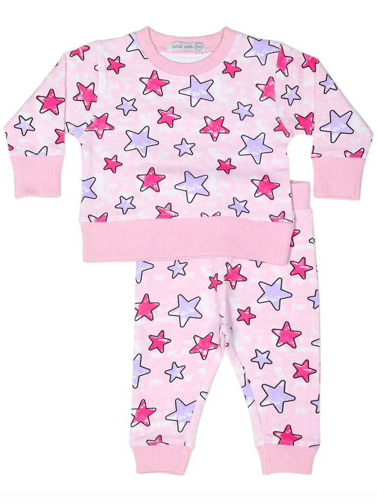 Baby Steps Pink Tie Dye Stars Set