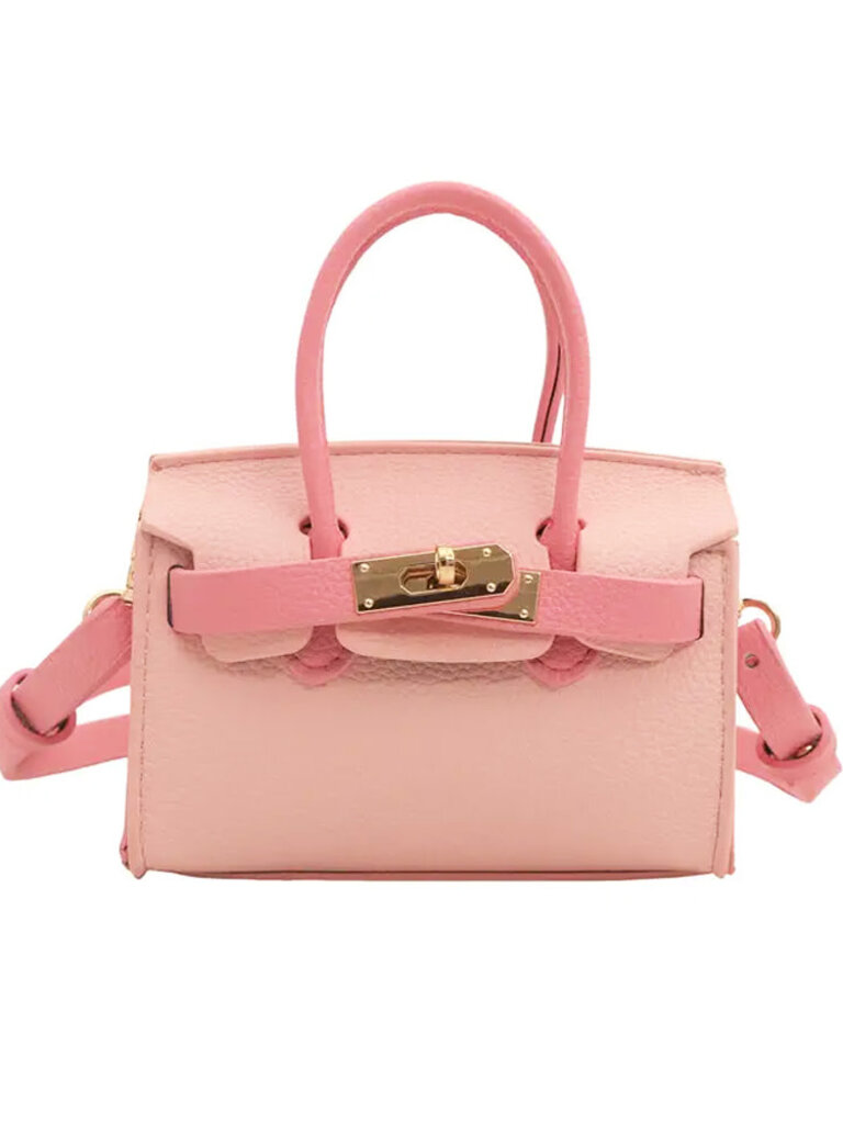 Pink Mini Contrast Crossbody Bag