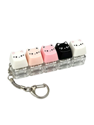 Kitty Keyboard Fidget Clicker Keychain