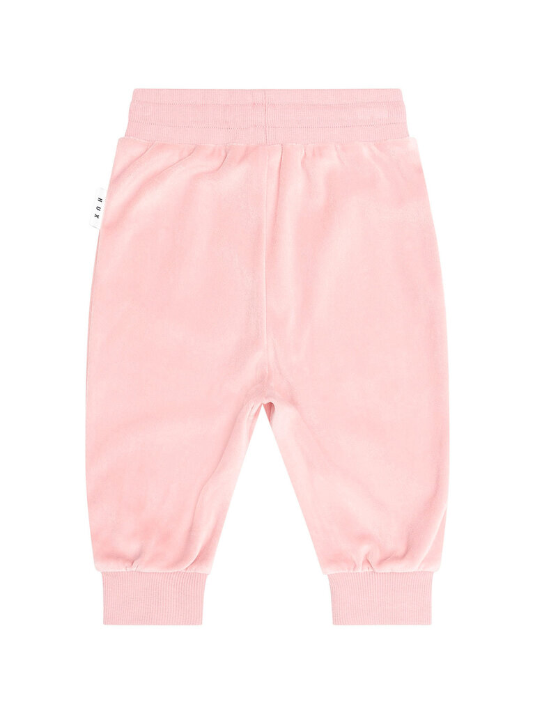 HUXBABY Cherry Emb Velour Trackpant