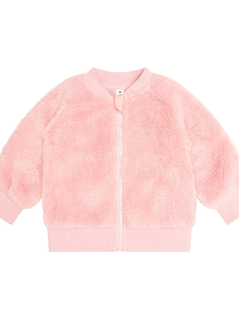 HUXBABY Cherry Bow Furry Jacket