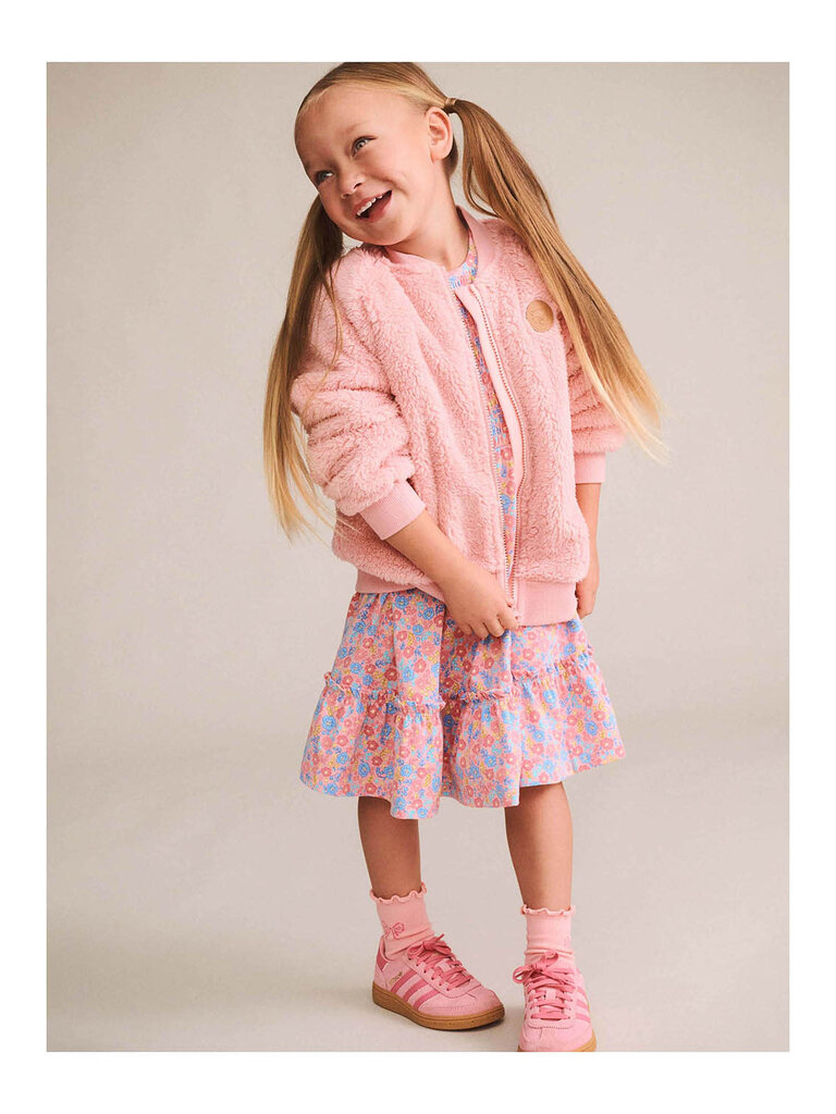 HUXBABY Cherry Bow Furry Jacket