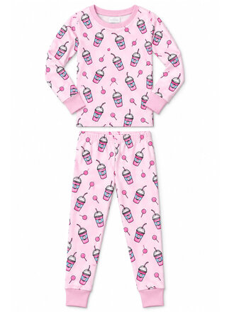 Baby Steps Pink Drink Pajamas