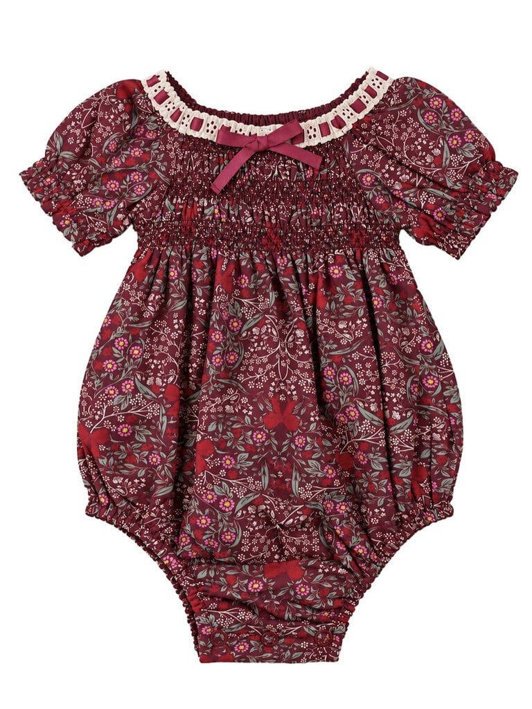 Ribbon Garnet Garden Romper