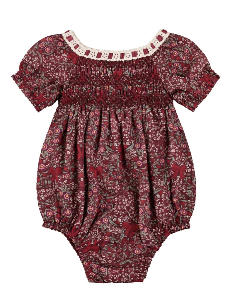 Ribbon Garnet Garden Romper