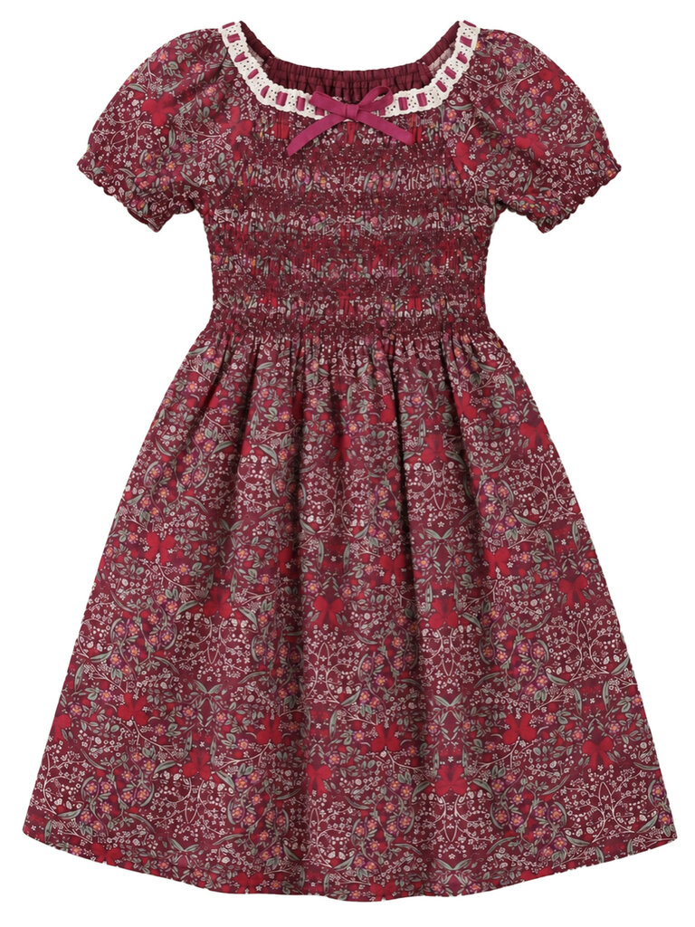 Ribbon Garnet Garden Dress