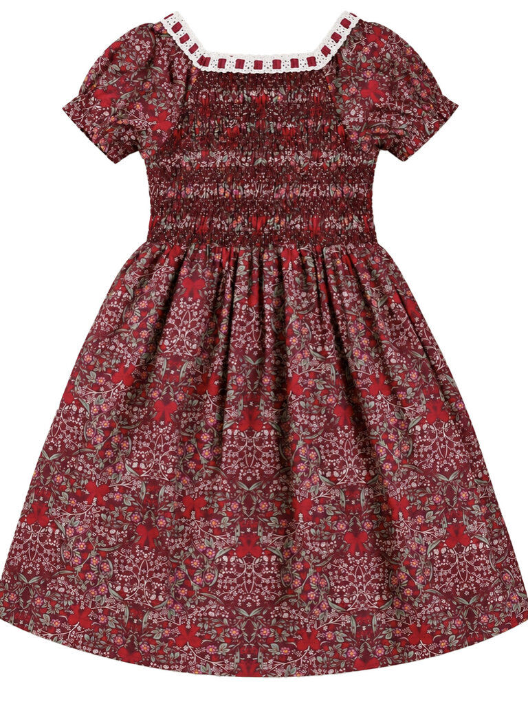 Ribbon Garnet Garden Dress