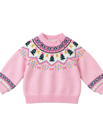 Baby Pink Fair Isle Sweater