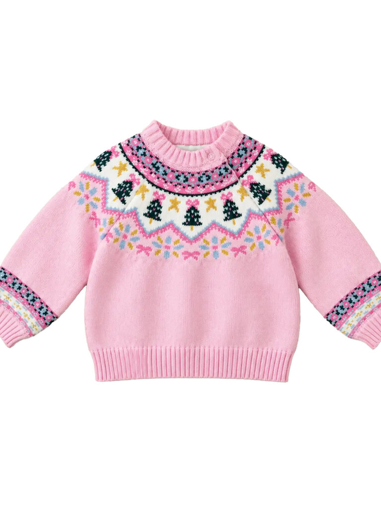 Baby Pink Fair Isle Sweater