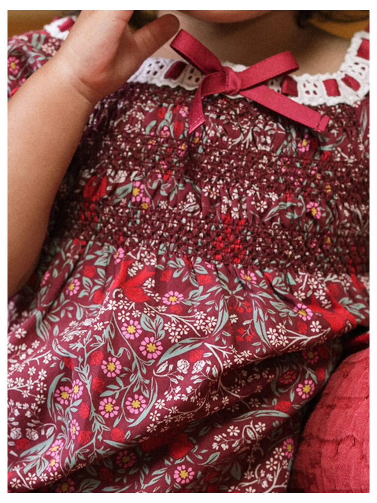 Ribbon Garnet Garden Romper