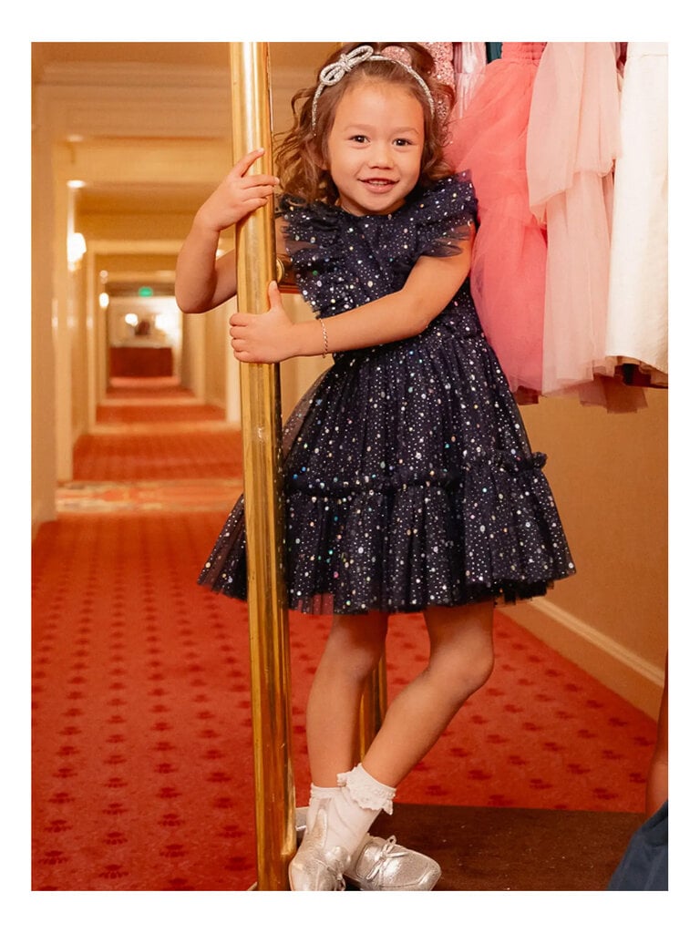 Navy Sparkling Stars Dress