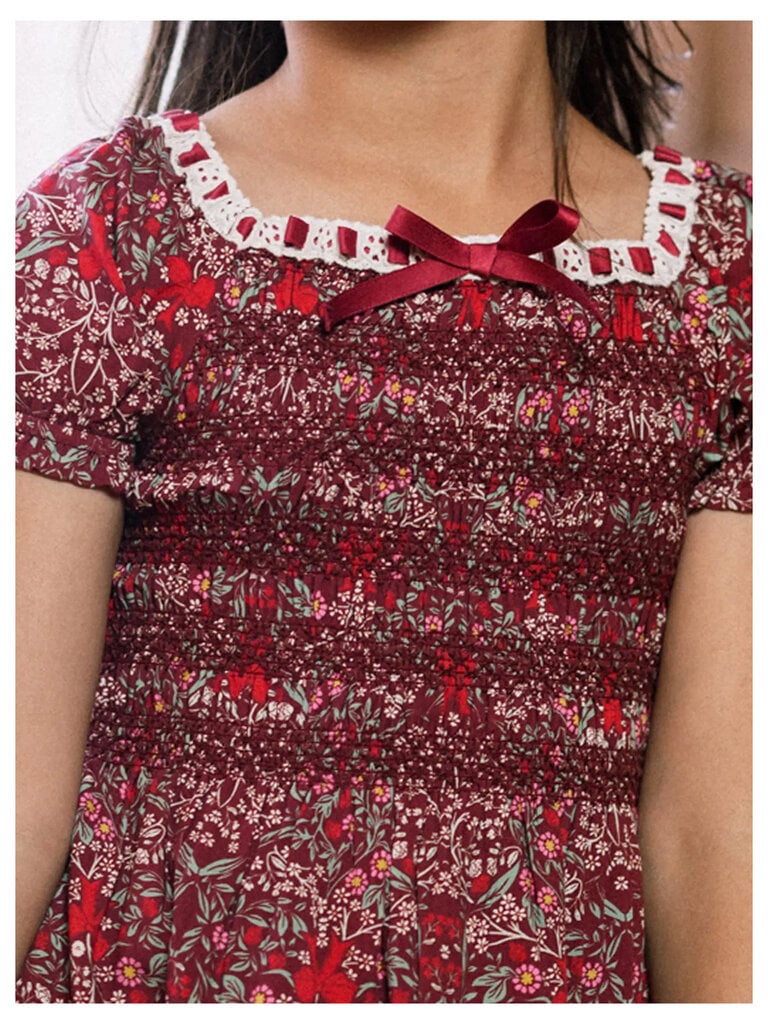 Ribbon Garnet Garden Dress
