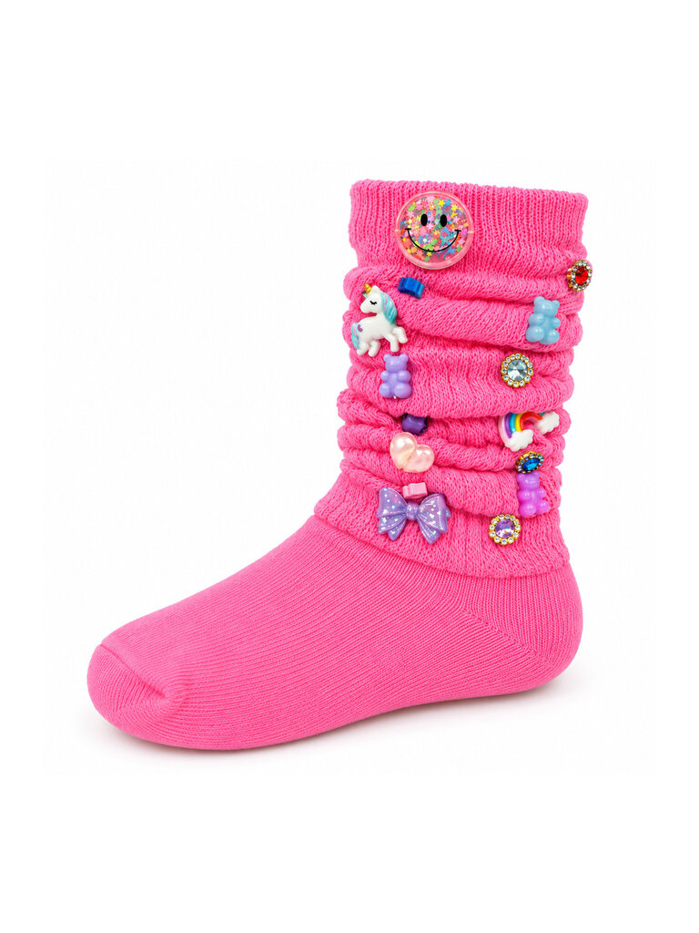 Bari Lynn Pink Charm Socks