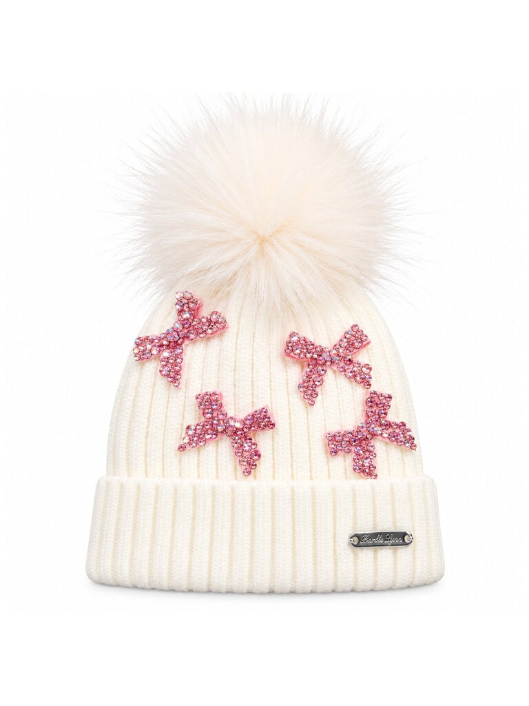 Bari Lynn Baby Crystallized Pink Bow Hat