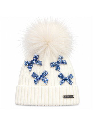 Bari Lynn Baby Crystallized Blue Bow Hat