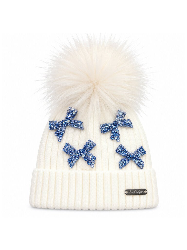 Bari Lynn Baby Crystallized Blue Bow Hat
