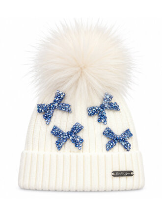 Bari Lynn Toddler Crystallized Blue Bow Hat