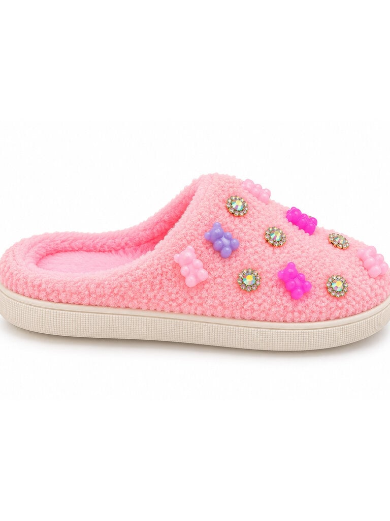 Bari Lynn Pink Gummy Bear Slippers