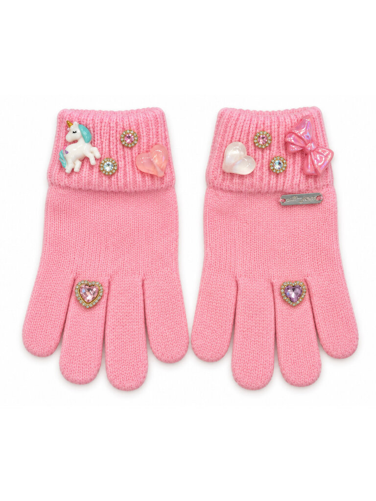 Bari Lynn Light Pink Charm Gloves