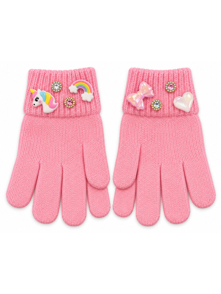 Bari Lynn Light Pink Charm Gloves