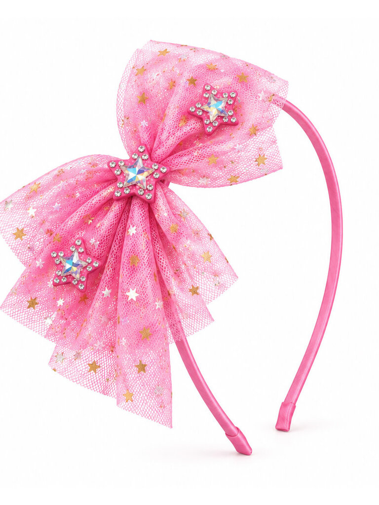 Bari Lynn Crystallized Star Tulle Headband