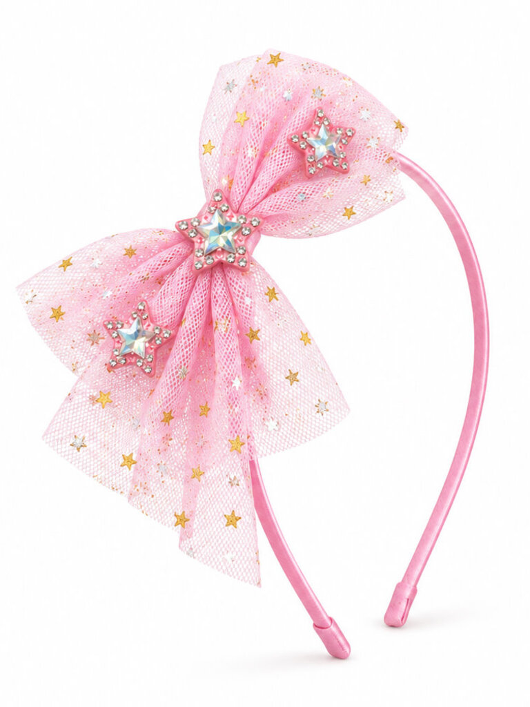 Bari Lynn Crystallized Star Tulle Headband
