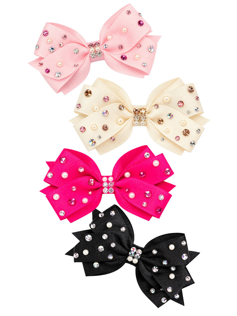 Bari Lynn Rhinestone Grosgrain Bow