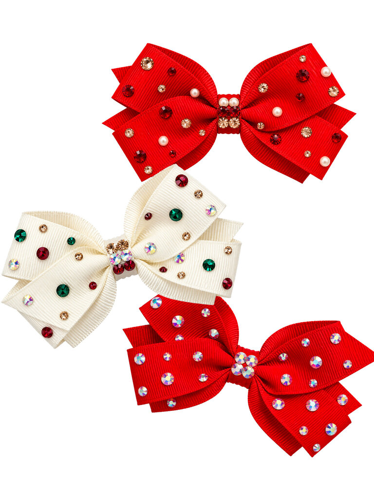 Bari Lynn Rhinestone Grosgrain Bow