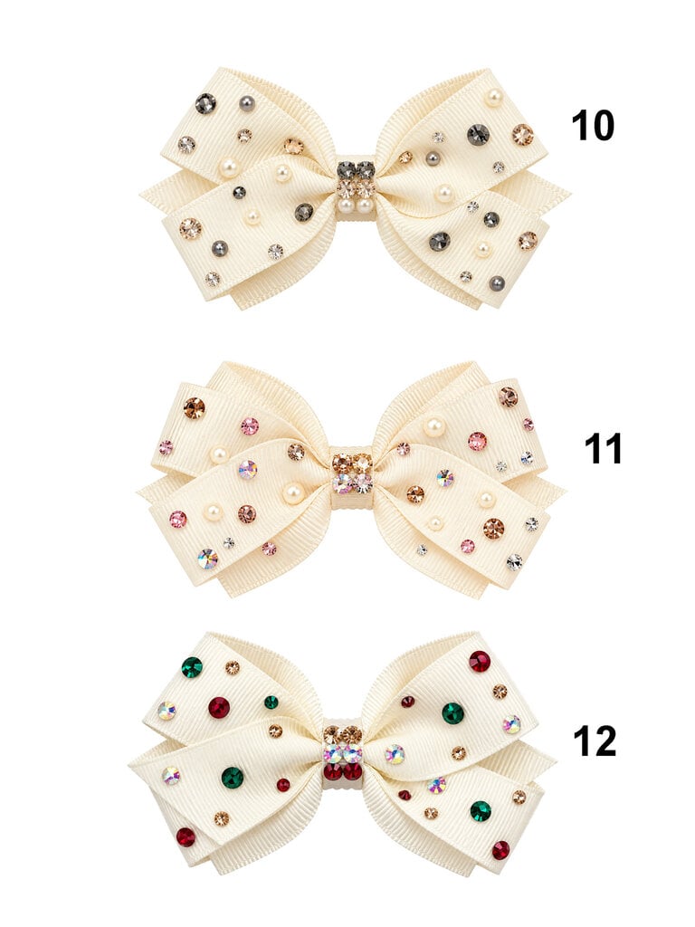 Bari Lynn Rhinestone Grosgrain Bow