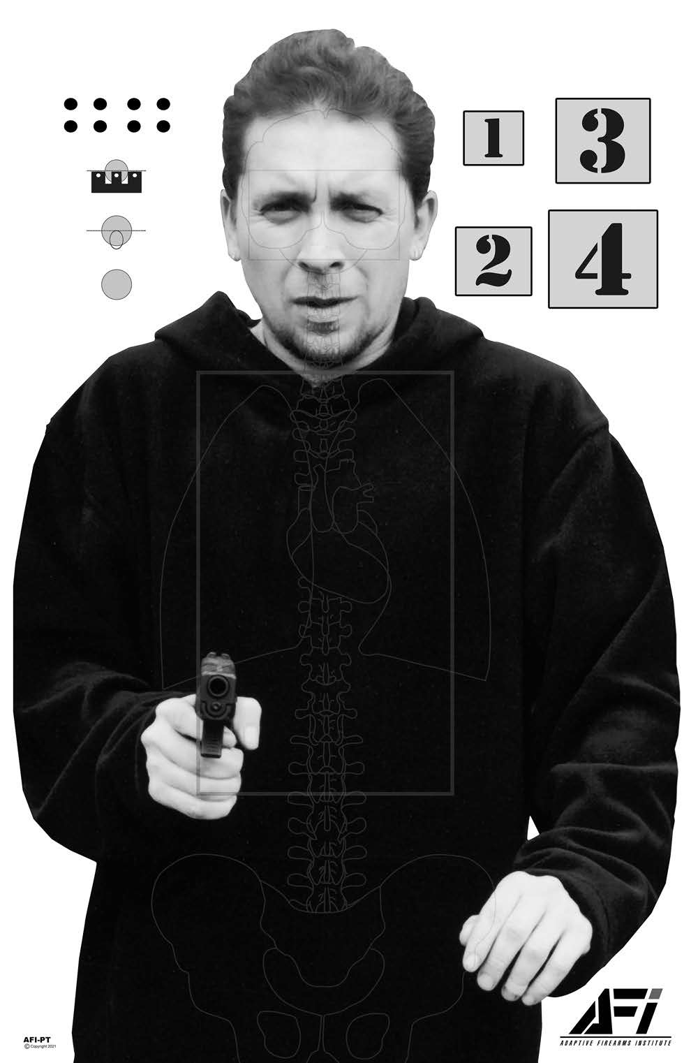 ADAPTIVE FIRARMS INSTITUTE AFI SHOOTING TARGETS 5 PACK