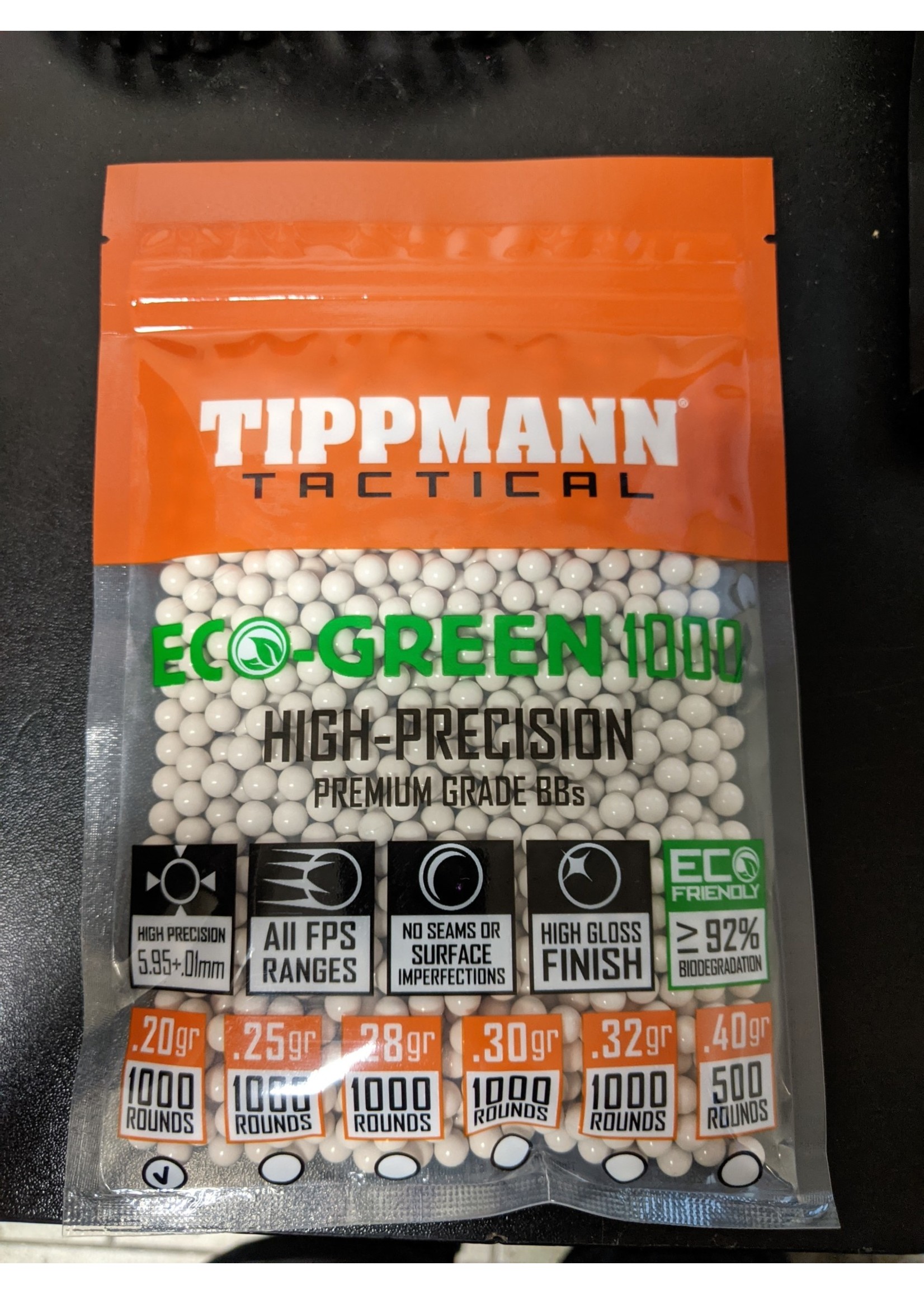 TIPPMANN TIPPMANN 6MM ECO GREEN 1000 ROUNDS .20