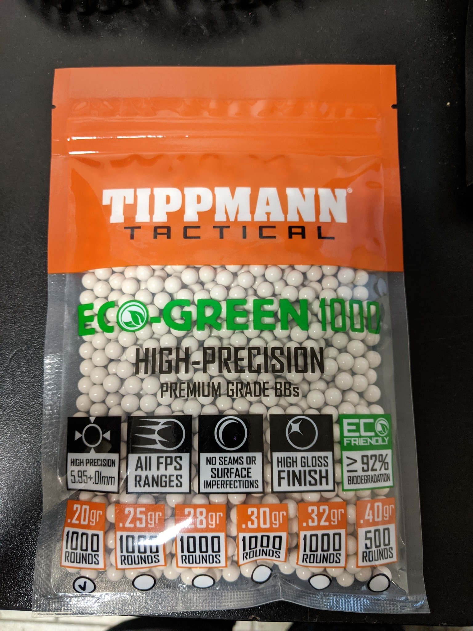 TIPPMANN TIPPMANN 6MM ECO GREEN 1000 ROUNDS .20