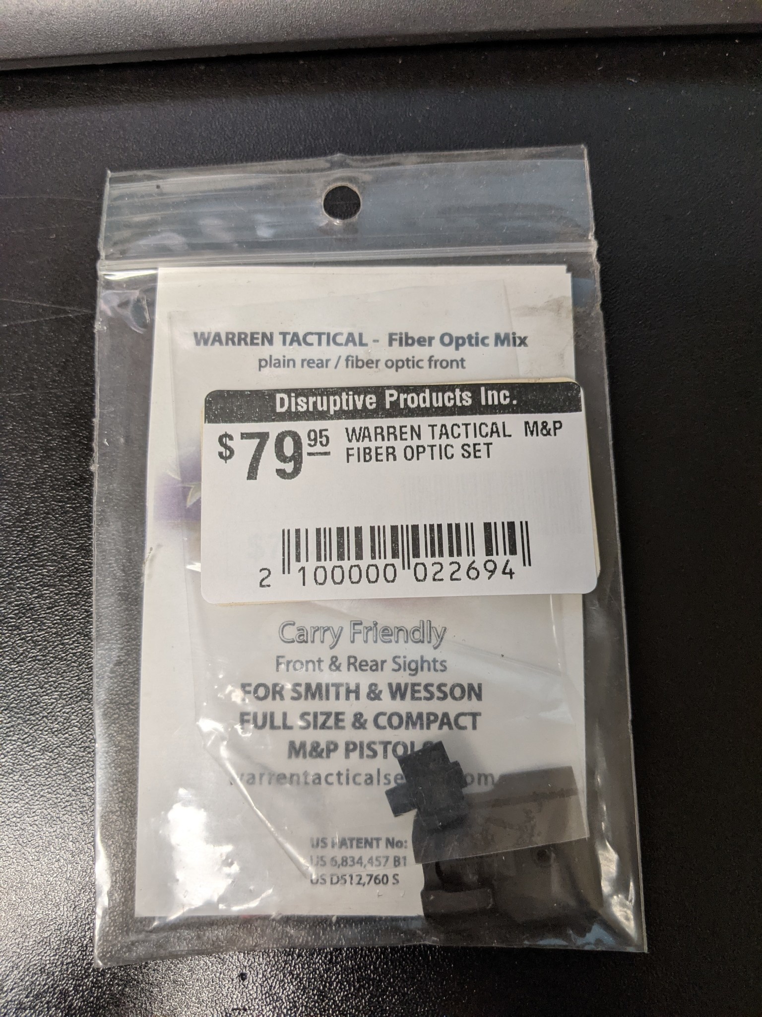 WARREN TACTICAL WARREN TACTICAL  M&P FIBER OPTIC SET