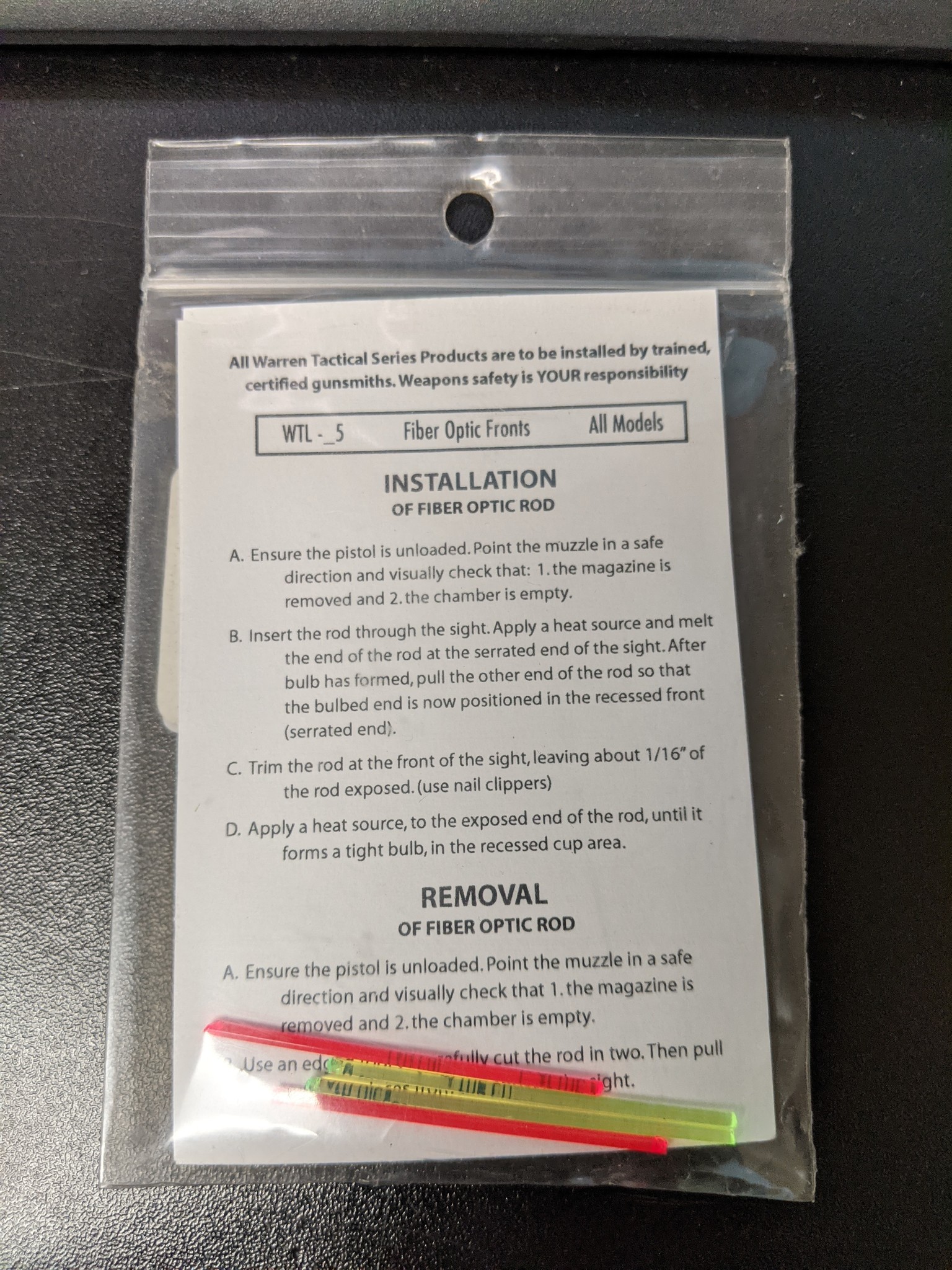 WARREN TACTICAL WARREN TACTICAL  M&P FIBER OPTIC SET